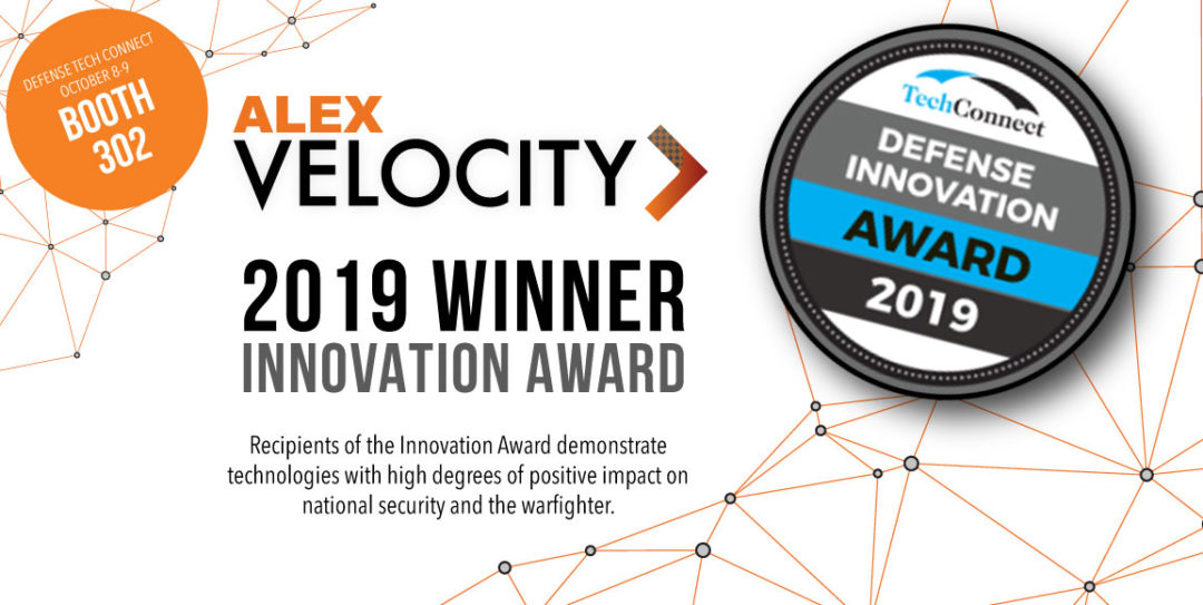 Velocity Receives Innovation Award from Defense TechConnect ALEX