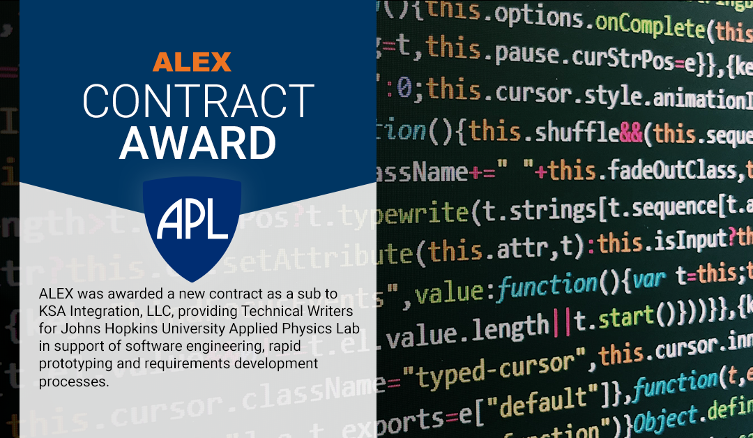 New Contract Award: JHU APL Technical Writers